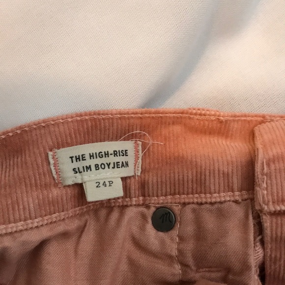Madewell High Rise Slim Boyjean Corduroy Crop Pant - Picture 6 of 8